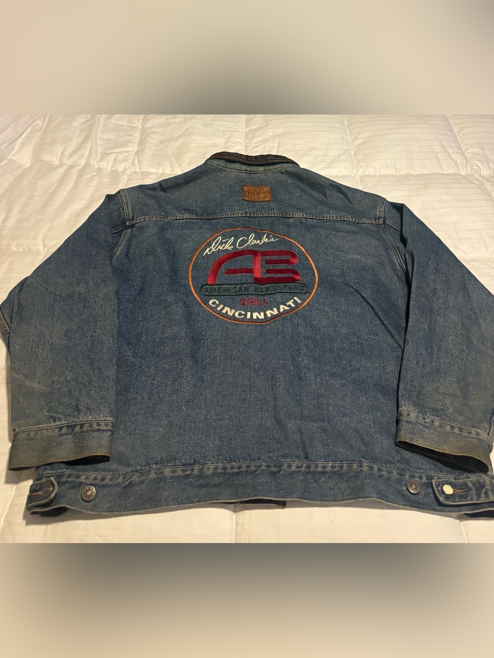 Vintage Dick Clark’s American Bandstand Cincinatti Denim Leather Collar XXL